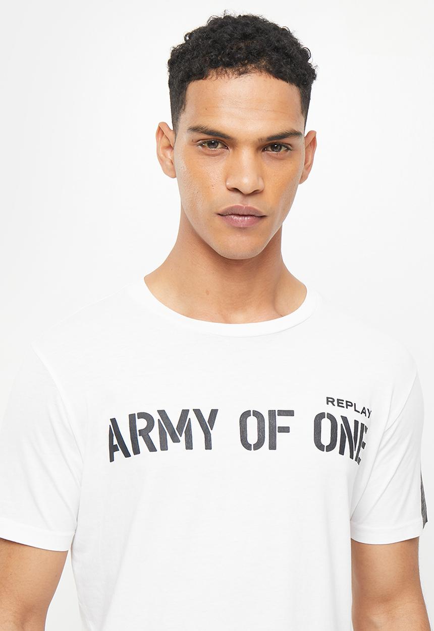Replay - Replay jersey T-shirt - off white