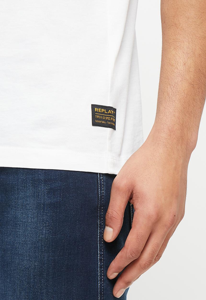 Replay - Replay jersey T-shirt - off white