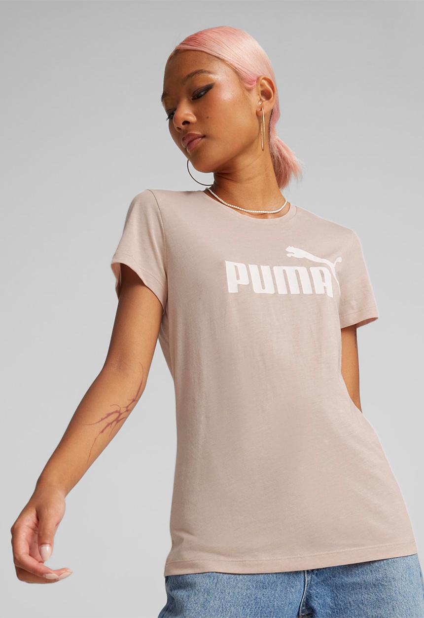 PUMA - Ess logo heather tee - rose quartz