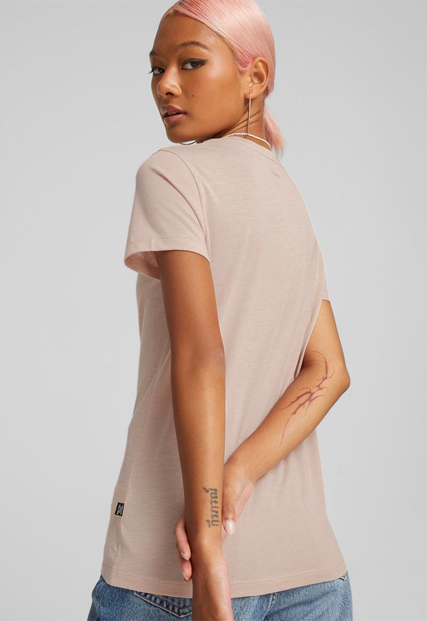 PUMA - Ess logo heather tee - rose quartz