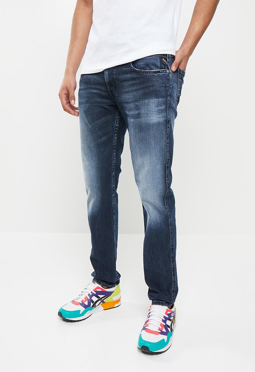 Replay - Replay pants - blue/black stretch denim - indigo 