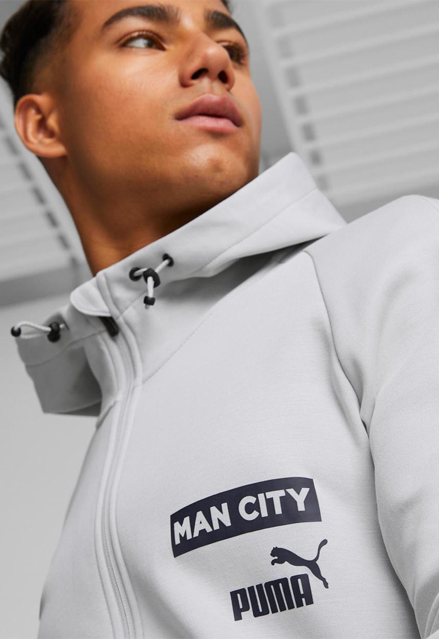 PUMA - Mcfc casuals hoody jkt - gray violet-parisian night