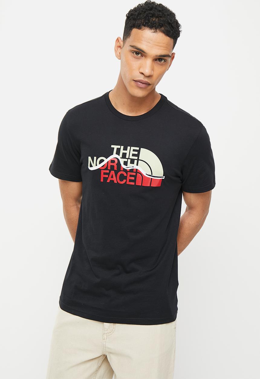 The North Face - M short sleeve mountain line tee - black