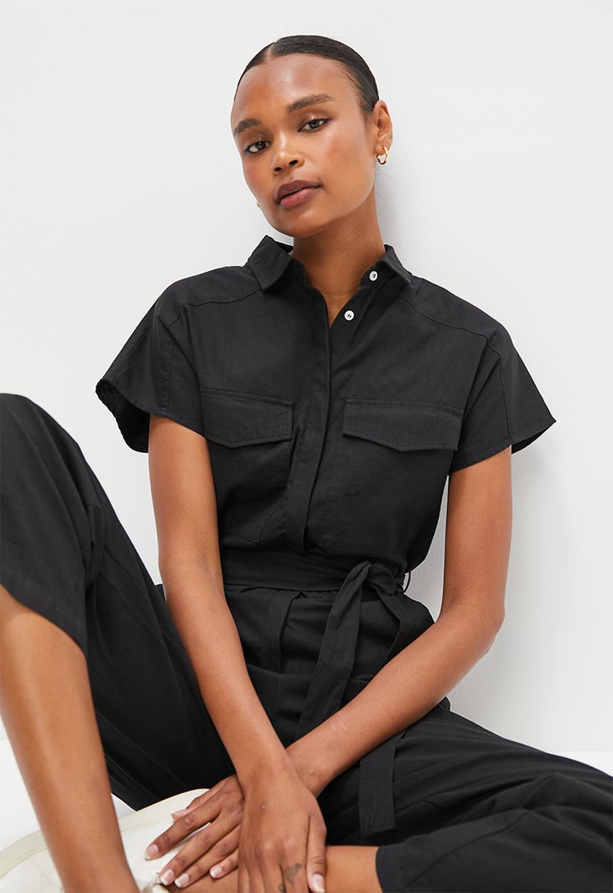 edit - Utility jumpsuit - black