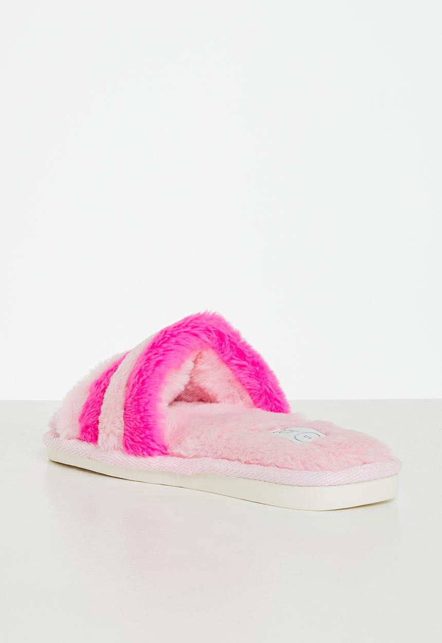 Cotton On - Square toe slide slipper - lollipop knockout pink