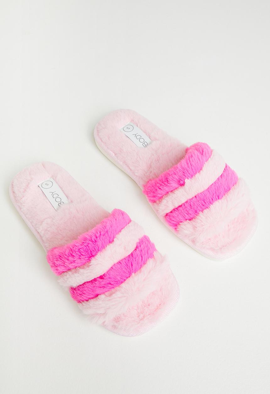 Cotton On - Square toe slide slipper - lollipop knockout pink