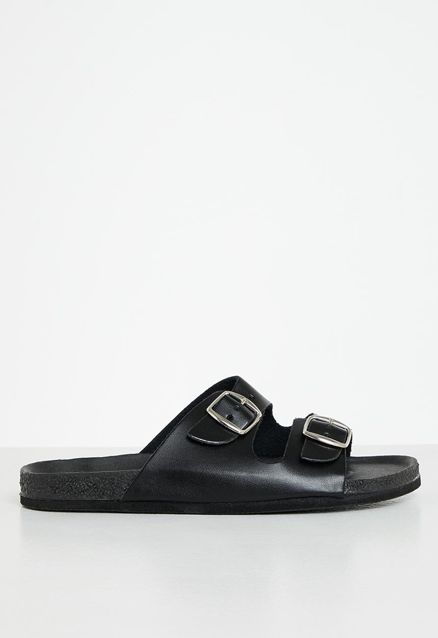Superbalist - Bella cross strap slide- black