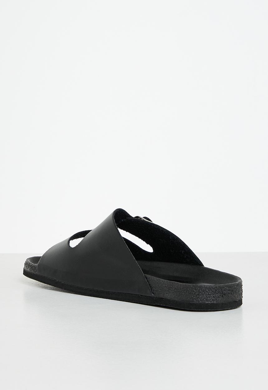 Superbalist - Bella cross strap slide- black