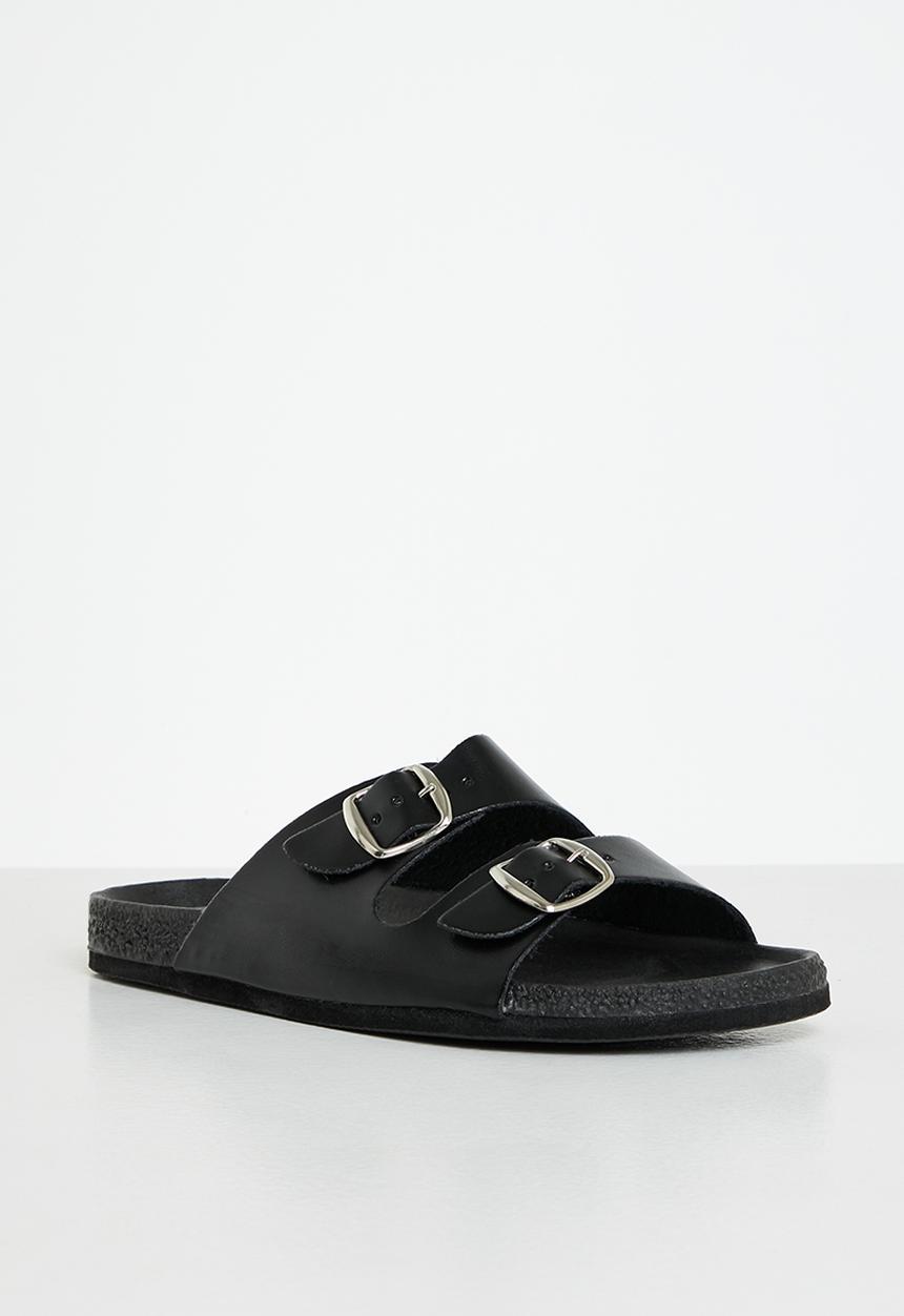 Superbalist - Bella cross strap slide- black