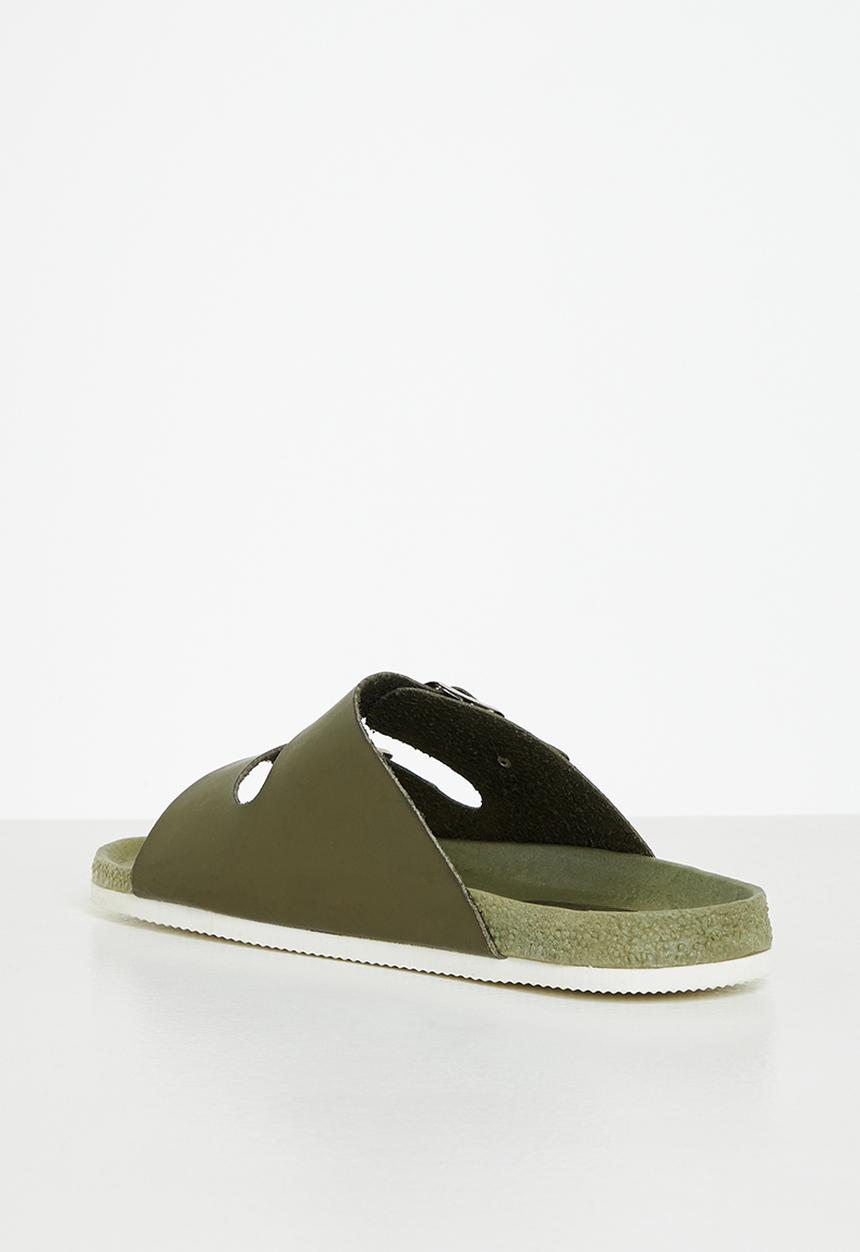 Superbalist - Bella cross strap slide - olive