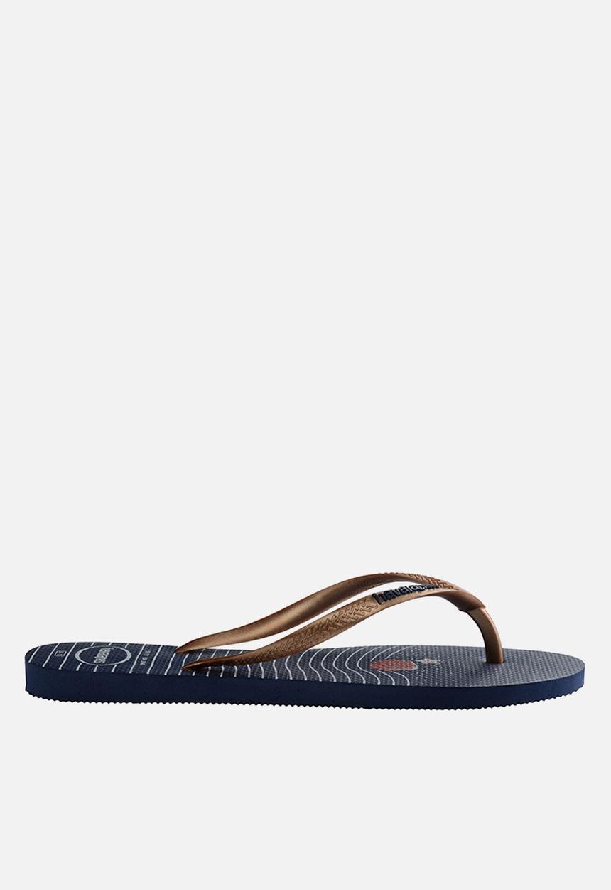 Havaianas - Slim nautical - navy blue/ rose gold/ navy blue