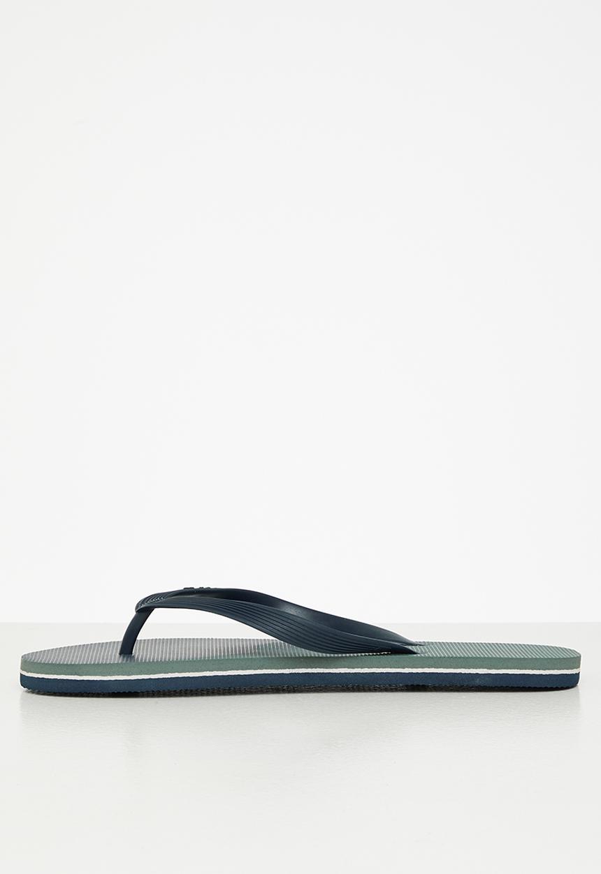 POLO - Crest colour block flip flop - olive