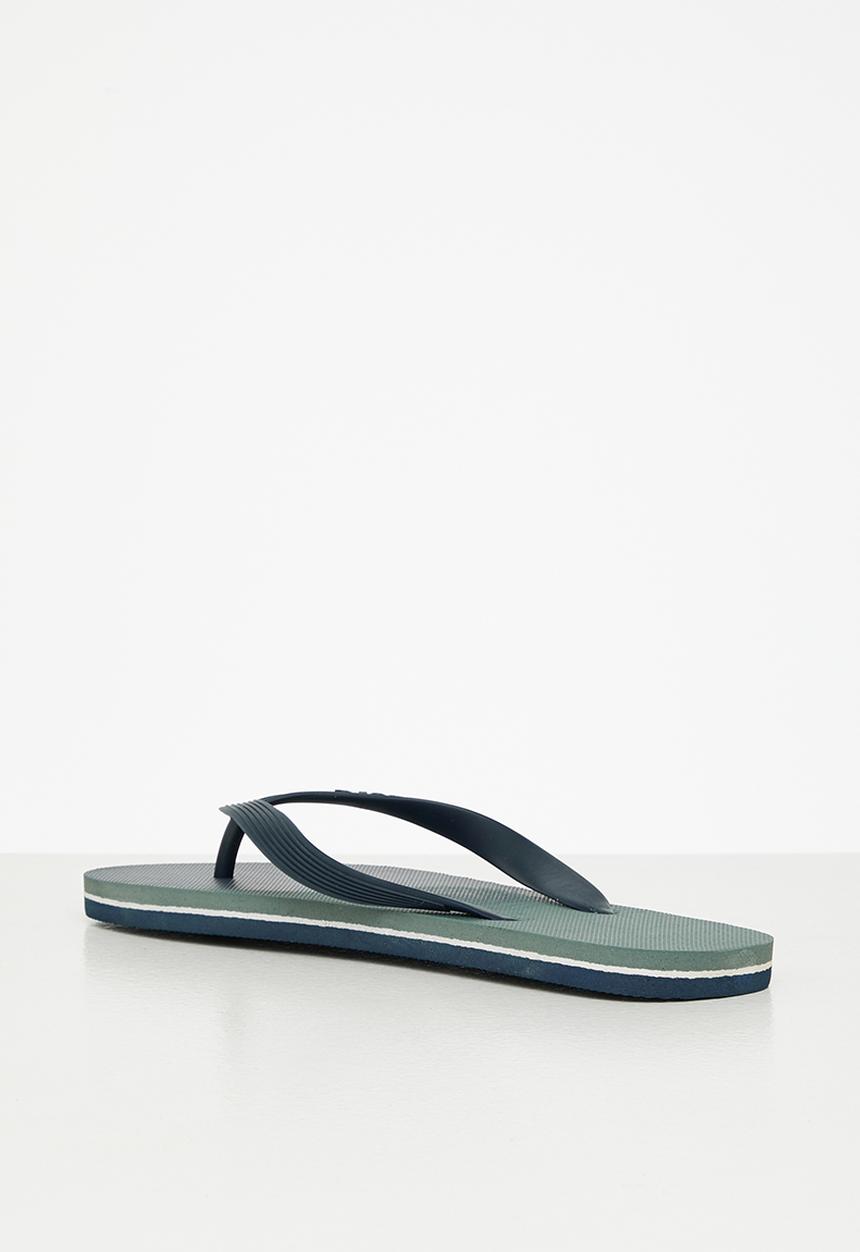 POLO - Crest colour block flip flop - olive