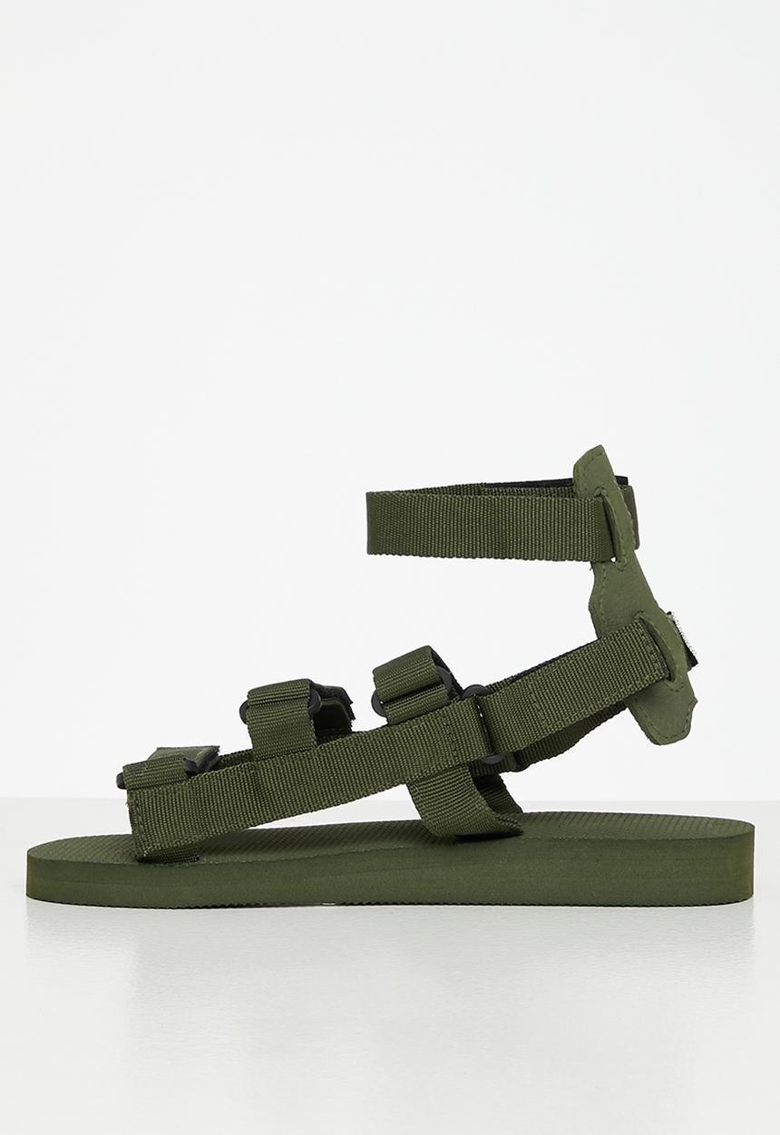 Tom Tom - Gladiator velcro strap sandal - olive
