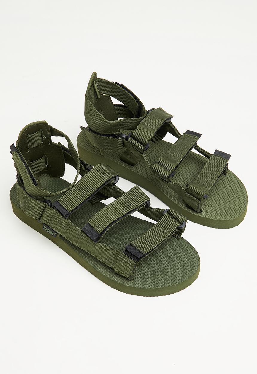 Tom Tom - Gladiator velcro strap sandal - olive
