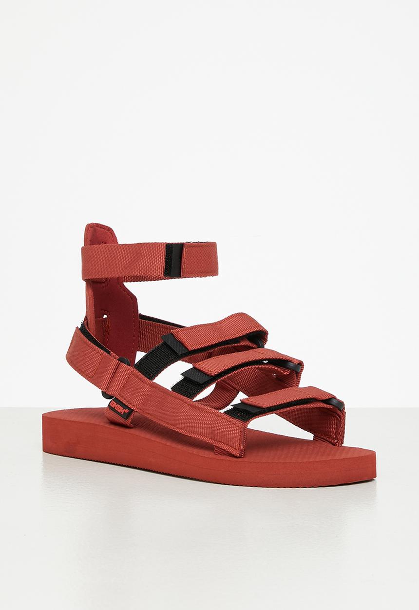 Tom Tom - Gladiator velcro strap sandal - plush mink