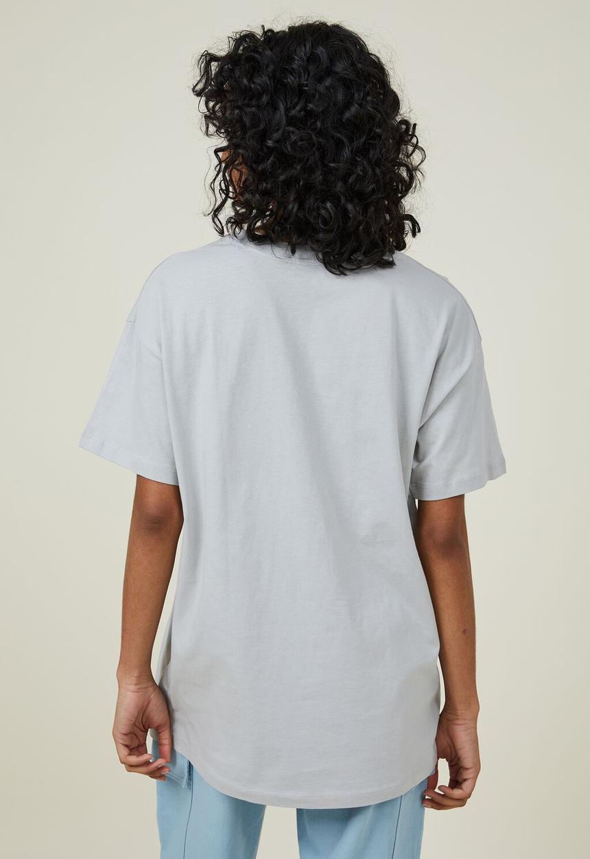 Cotton On - Boyfriend fit graphic tee - embrace/blue grey