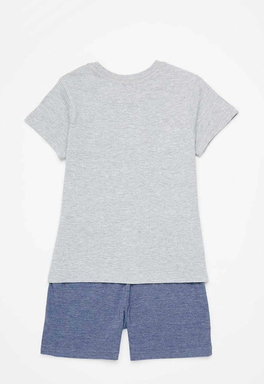 Superbalist - Boys summer pj set - grey & navy