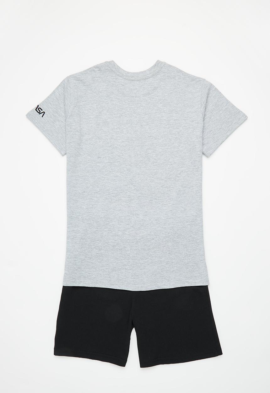Superbalist - Nasa summer pj set - grey & black