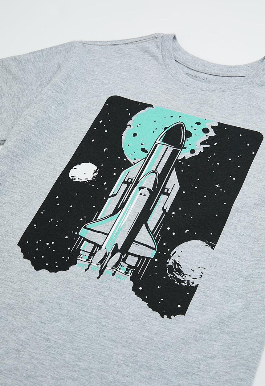 Superbalist - Nasa summer pj set - grey & black