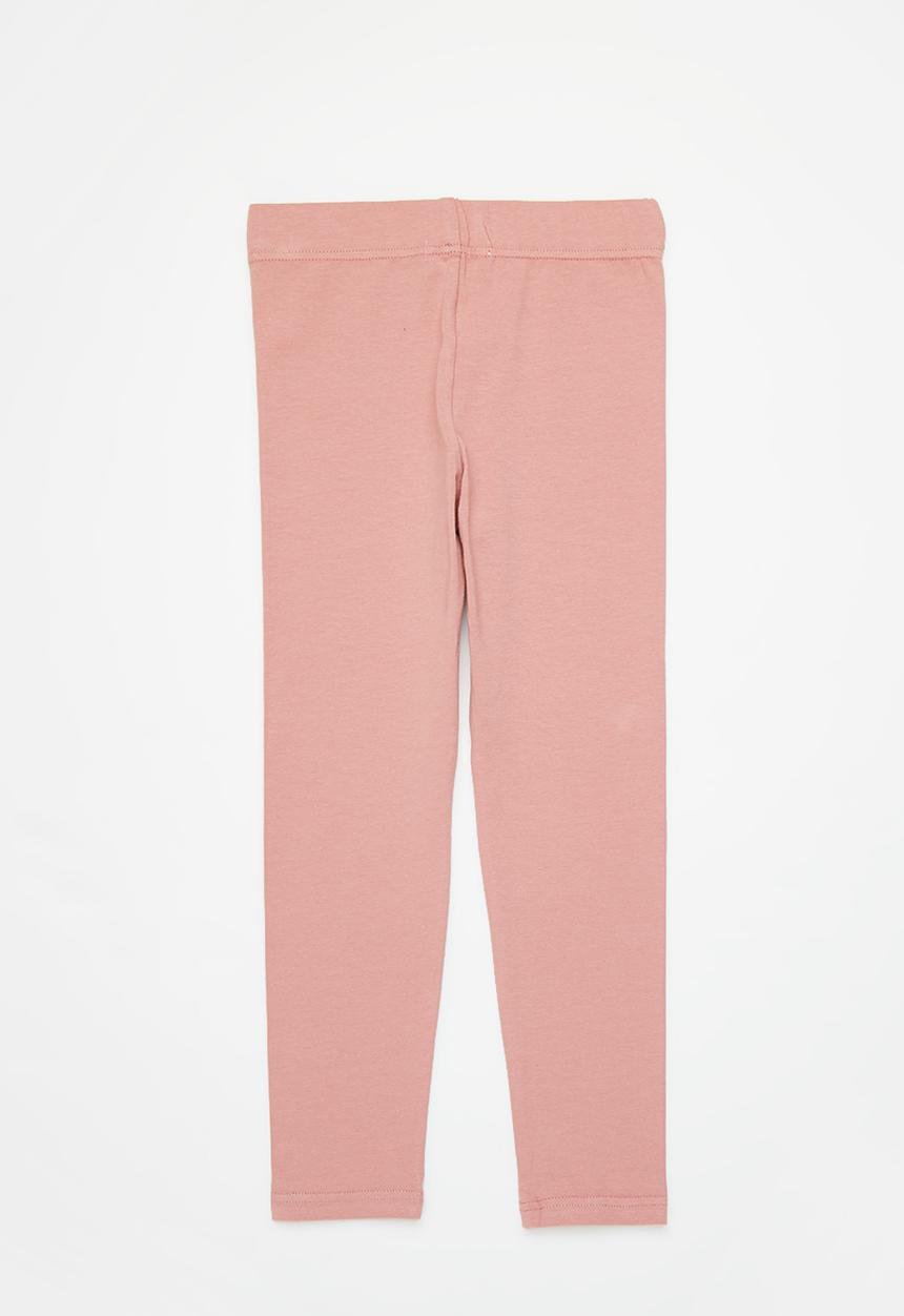 Superbalist - Girls 2 pack legging - grey mel & pink