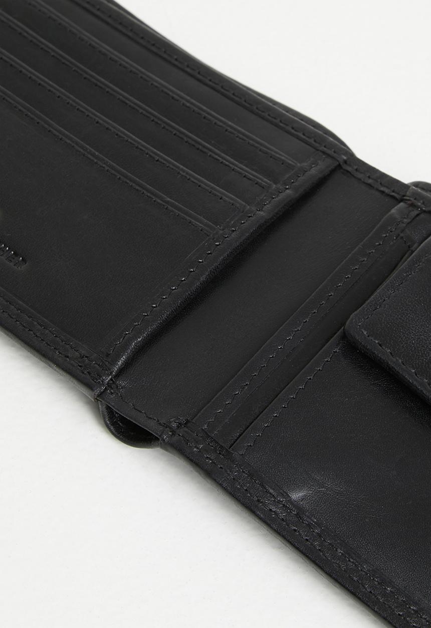 POLO - Billfold w coin section - black