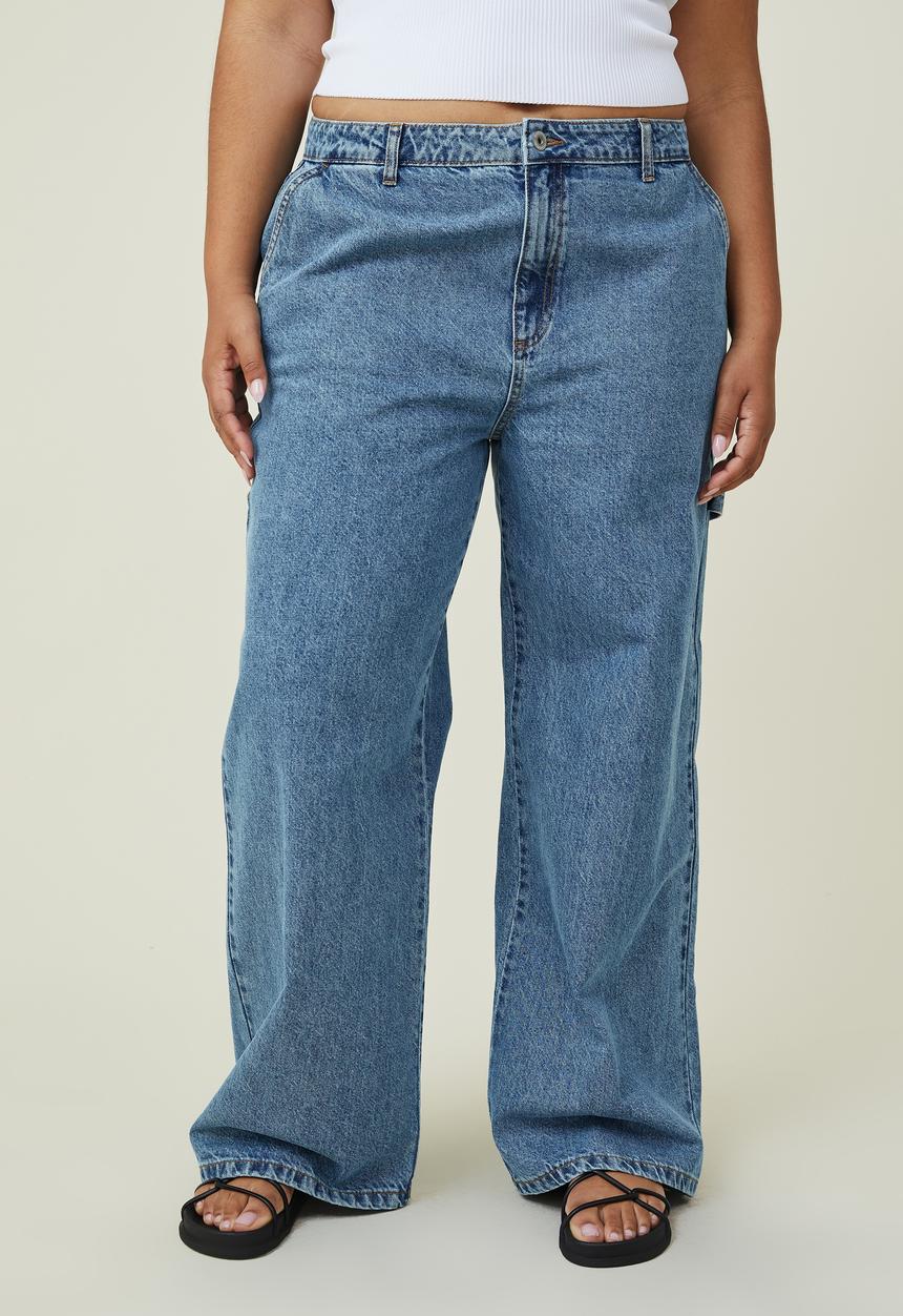 Cotton On - Curve carpenter jean - offshore blue
