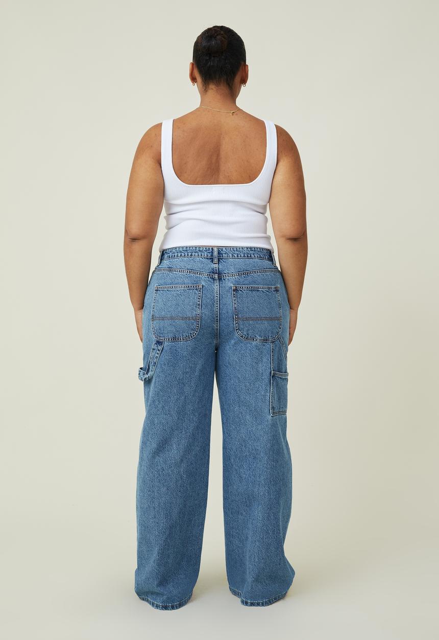 Cotton On - Curve carpenter jean - offshore blue