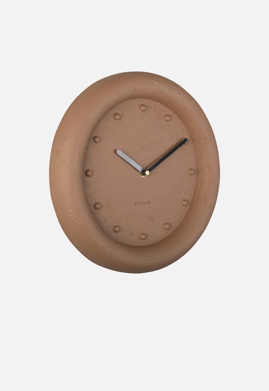 Present Time - Petra wall clock - terracotta orange