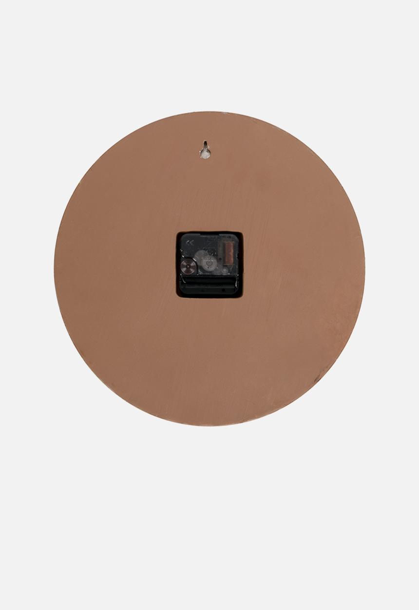 Present Time - Petra wall clock - terracotta orange
