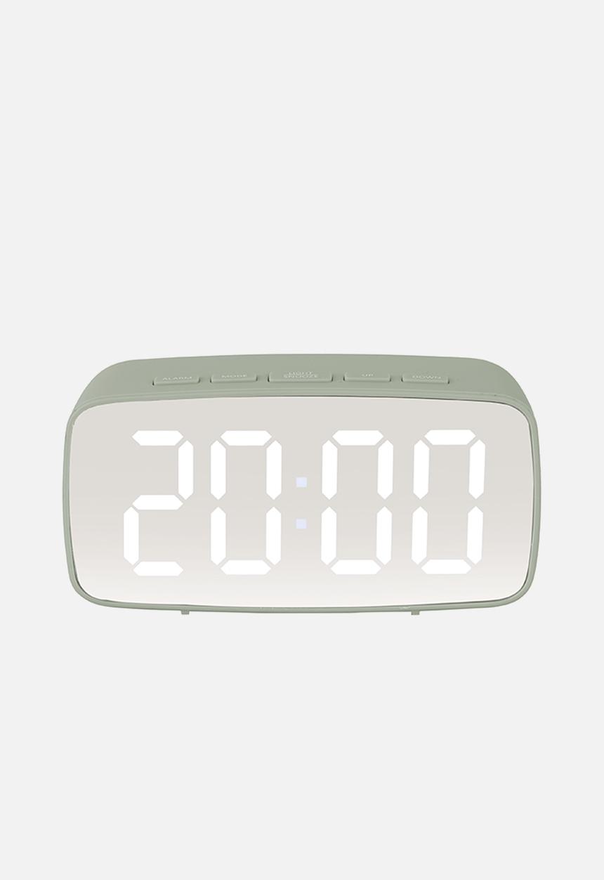 Present Time - Led mirror alarm clock - jungle green
