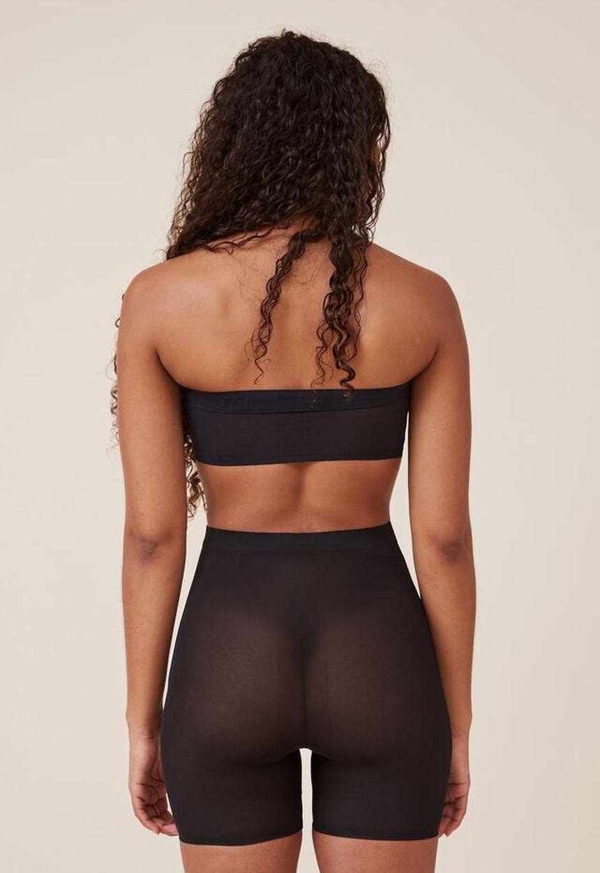 Cotton On - Power mesh shapewear high waist short - black