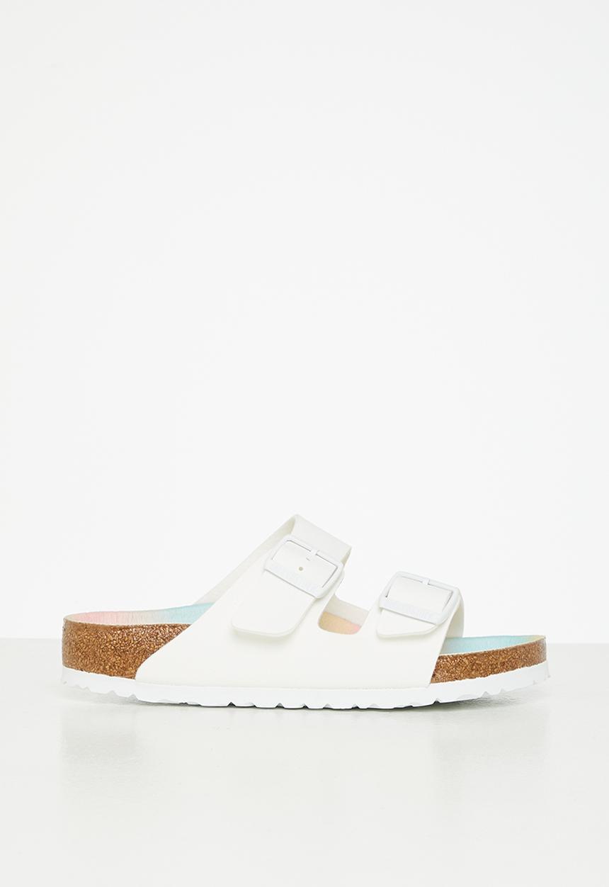 Birkenstock - Arizona birko-flor birkibuck veg regular - white