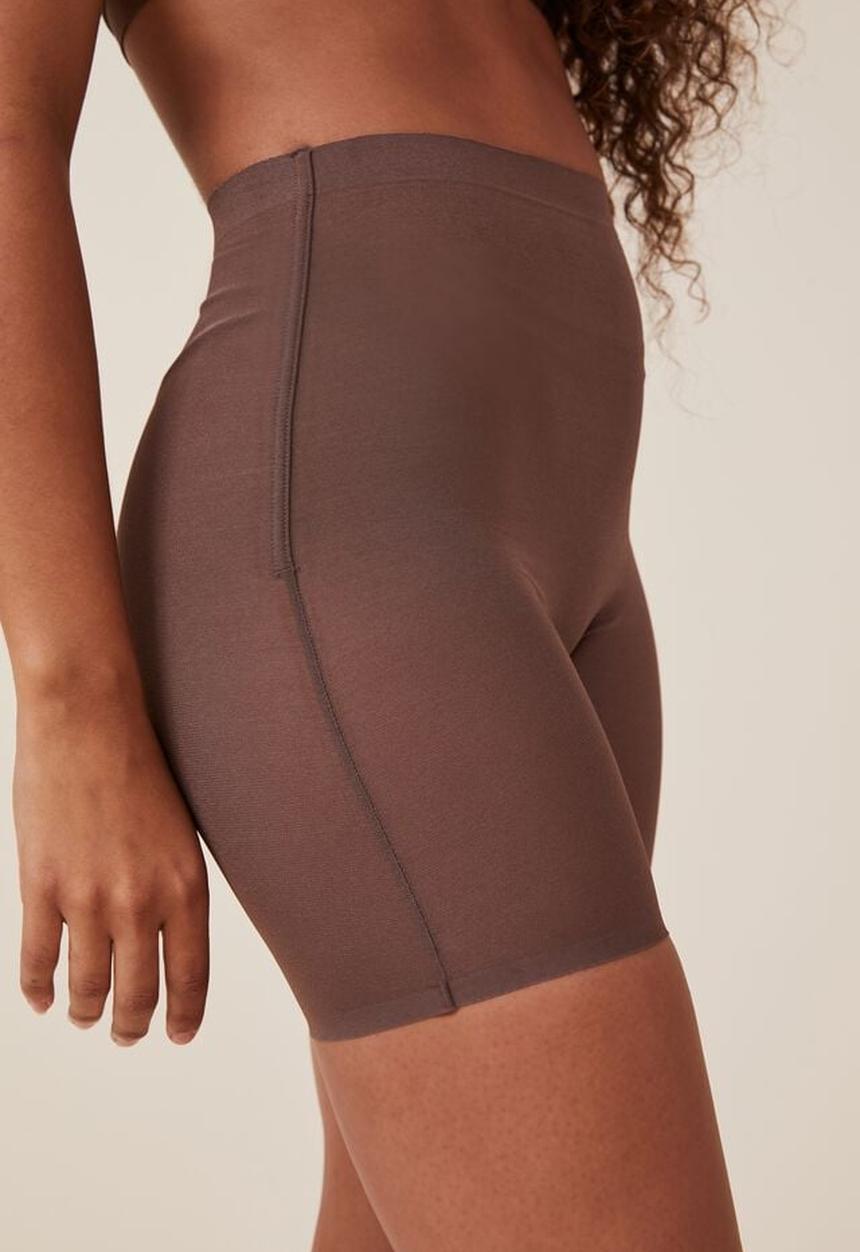 Cotton On - Power mesh shapewear high waist short - espresso