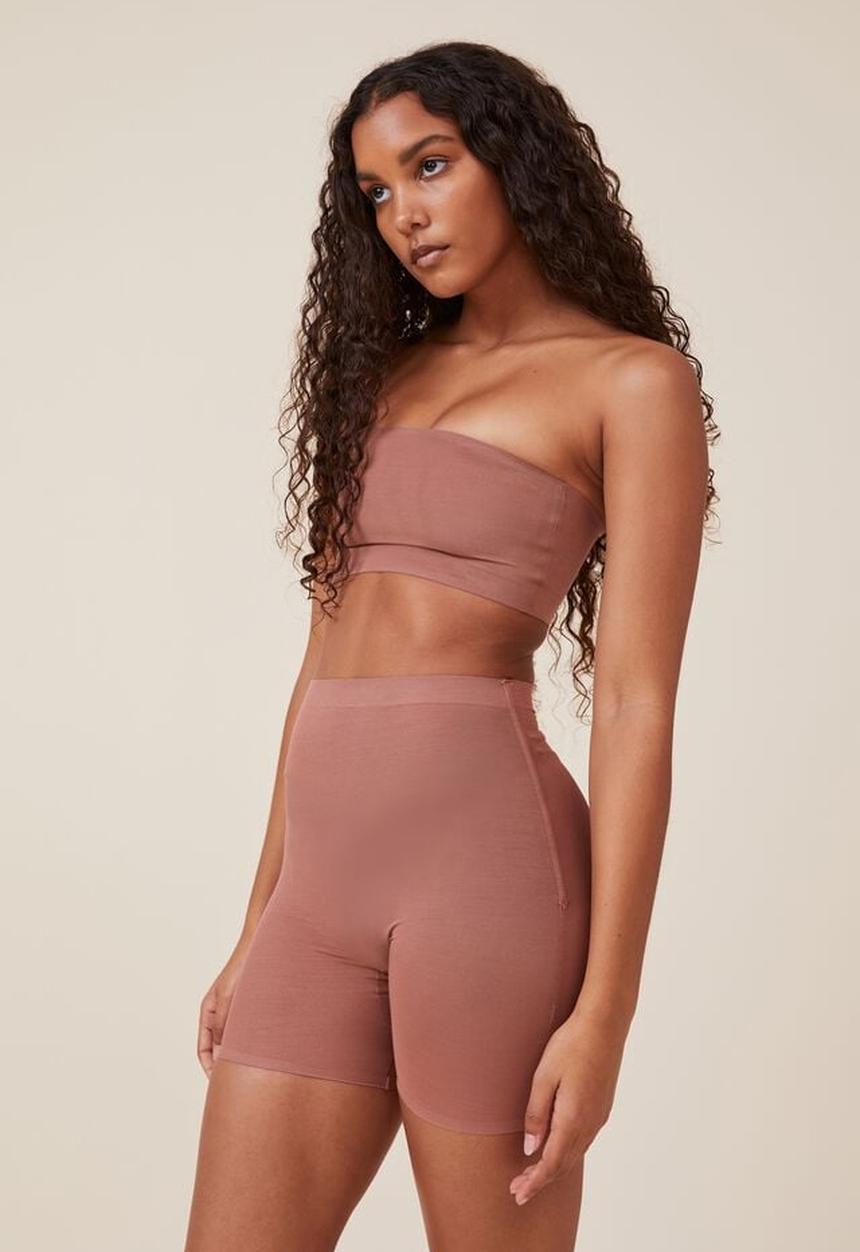 Cotton On - Power mesh shapewear high waist short - cappuccino