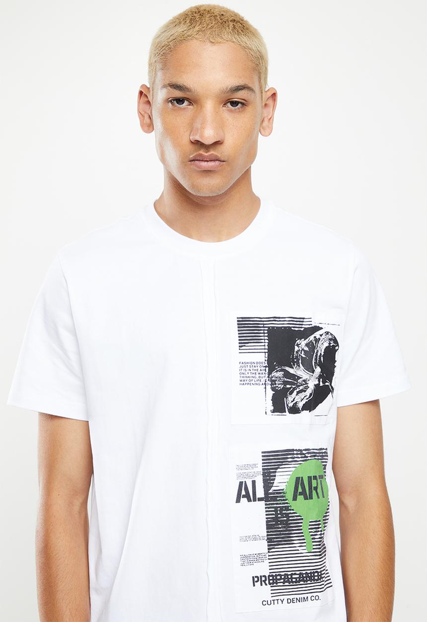 Cutty - Saint art regular fit T-shirt - white