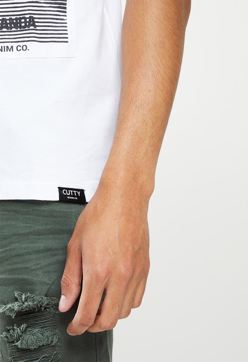 Cutty - Saint art regular fit T-shirt - white