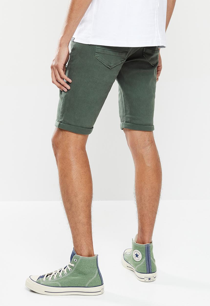 Cutty - Bondi rip & repair denim short - lt fatigue
