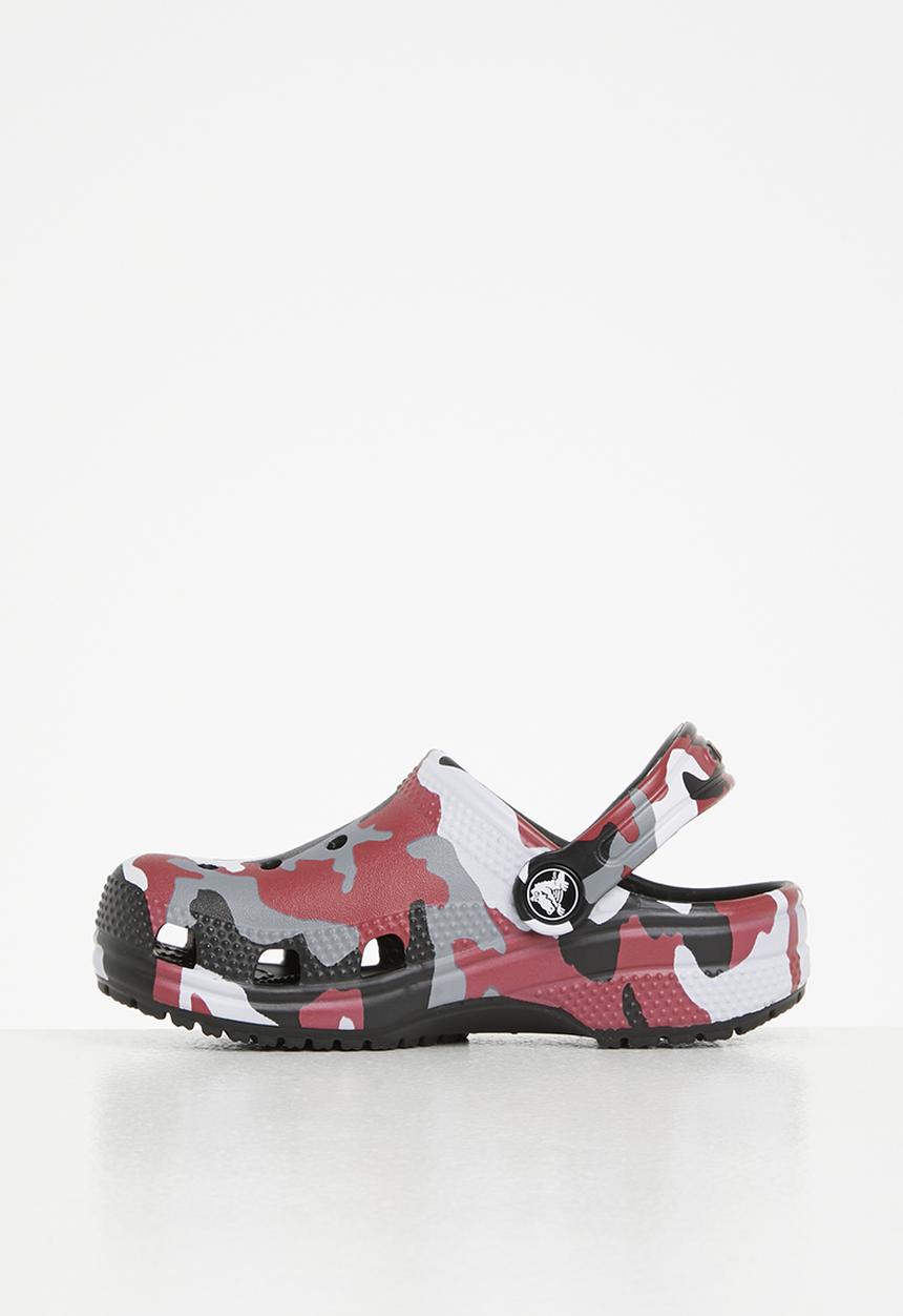 Crocs - Classic camo clog t - black & red