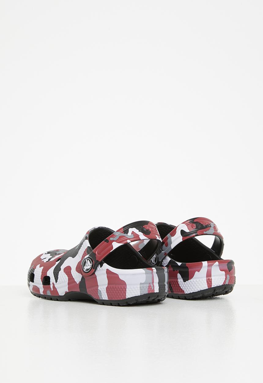Crocs - Classic camo clog k - black & red
