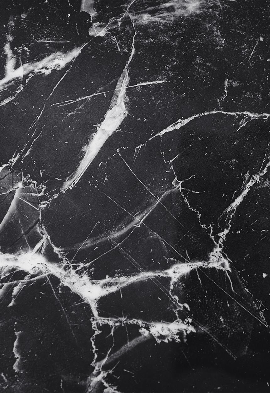 Present Time - Side table marble look - black