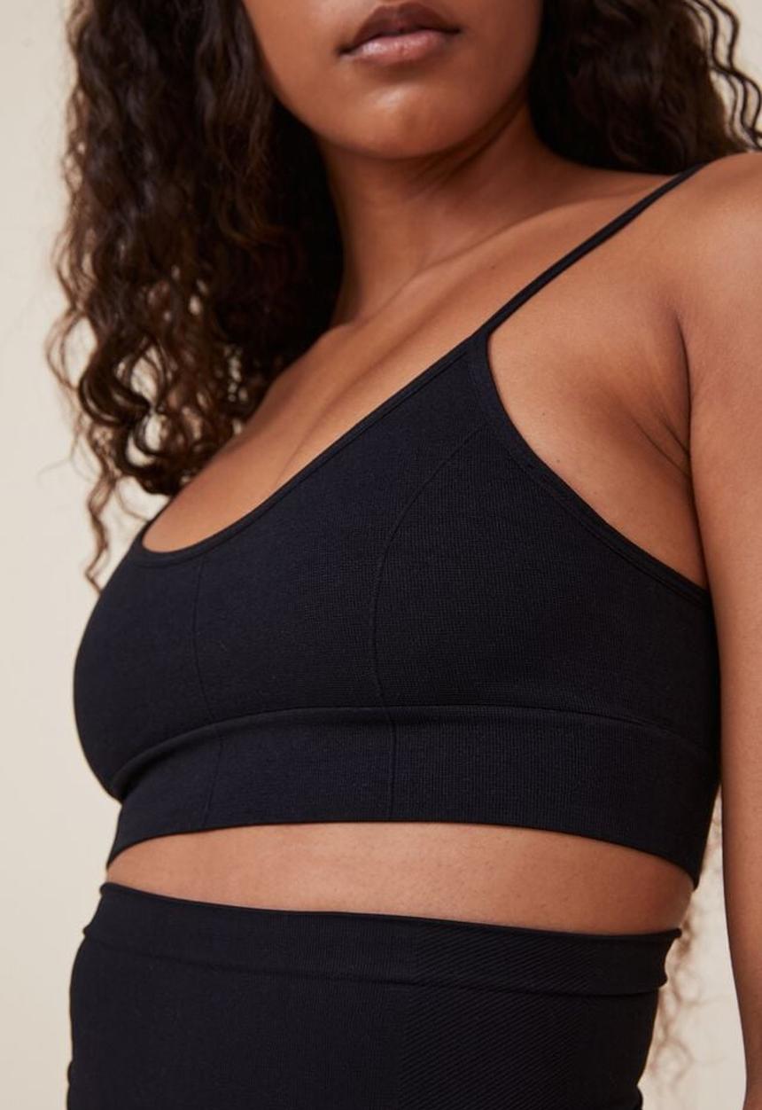 Cotton On - Shapewear seamless low back bralette - black