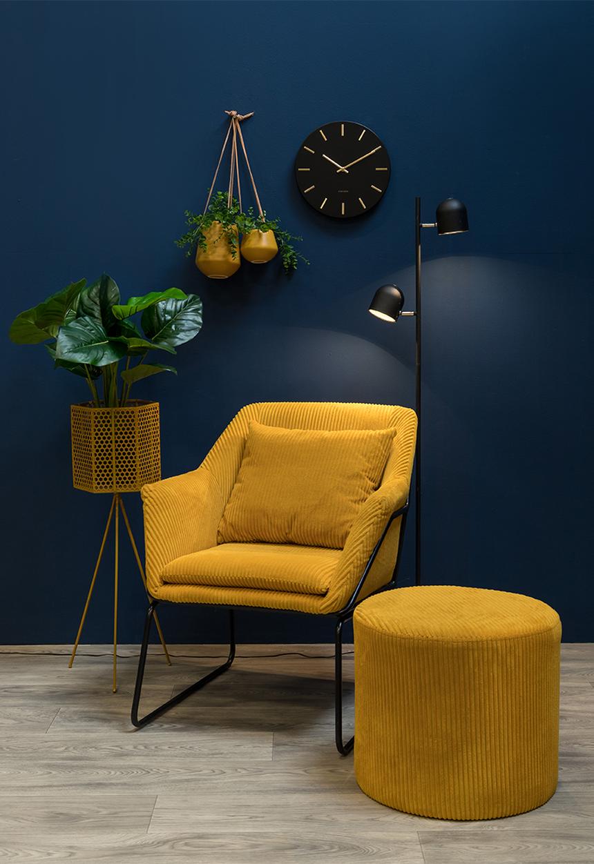 Present Time - Skittle hanging pot small - ochre yellow