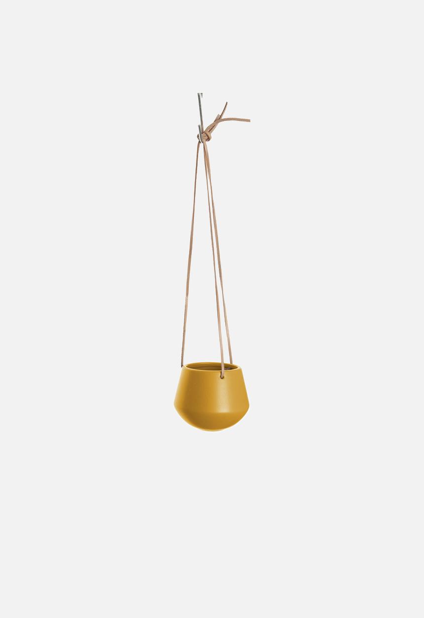 Present Time - Skittle hanging pot small - ochre yellow