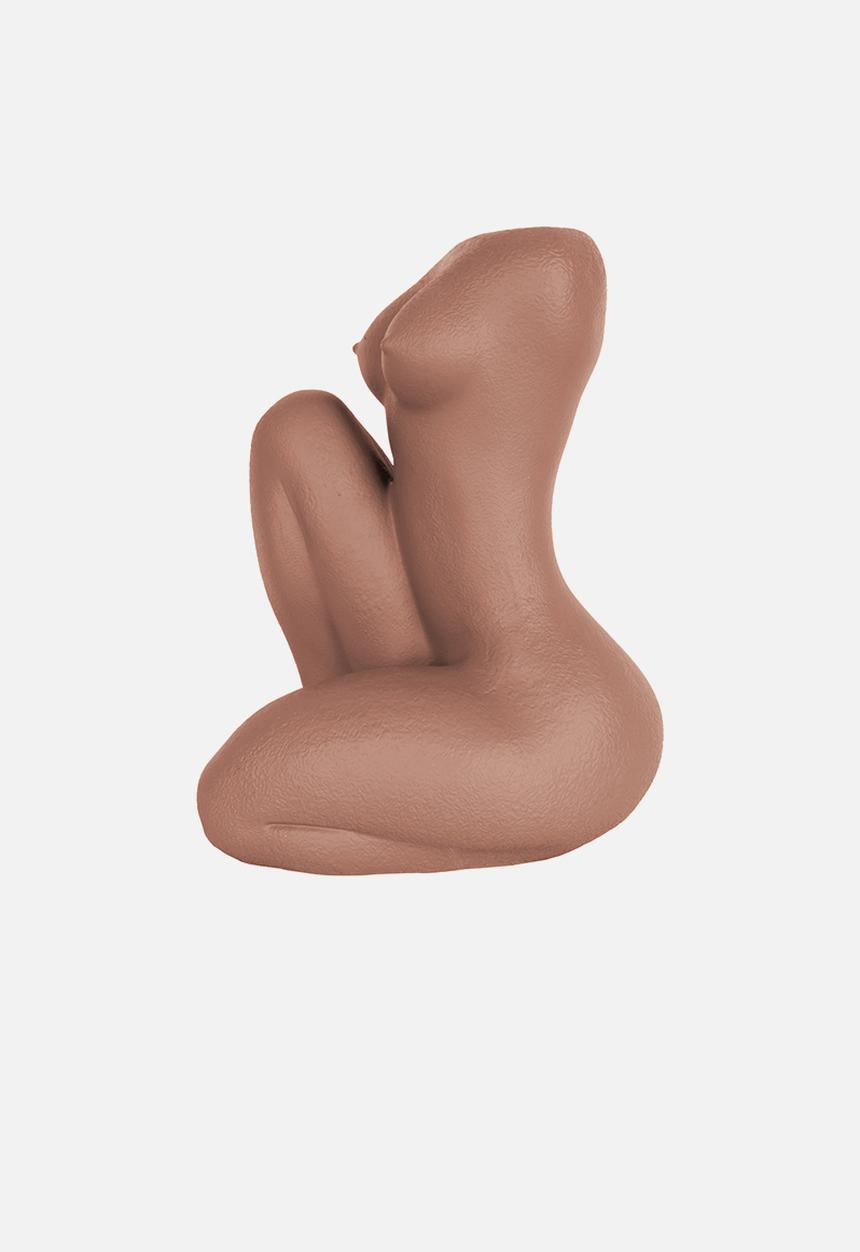 Present Time - Sitting lady vase - terracotta orange
