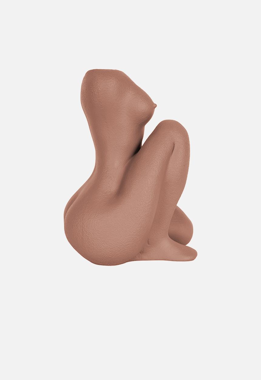 Present Time - Sitting lady vase - terracotta orange