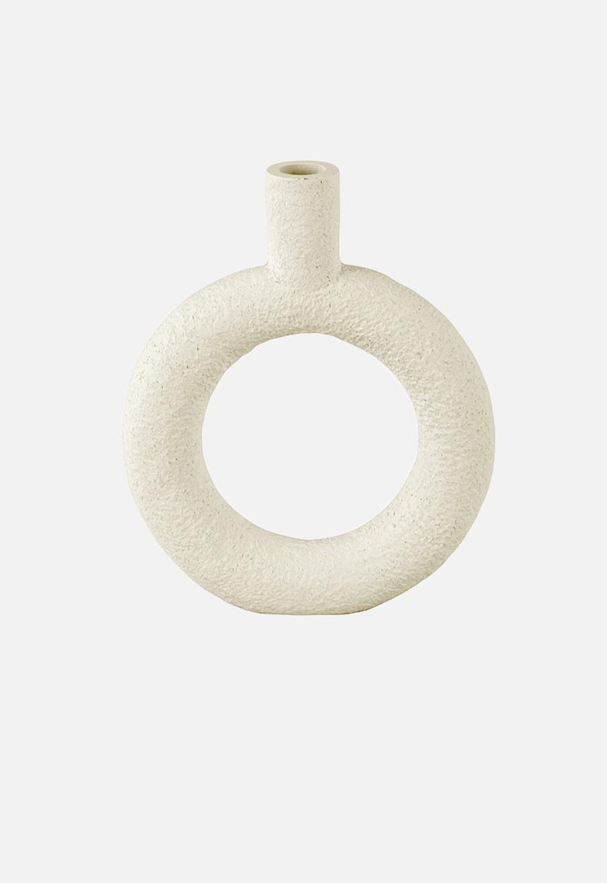 Present Time - Round vase ring - ivory