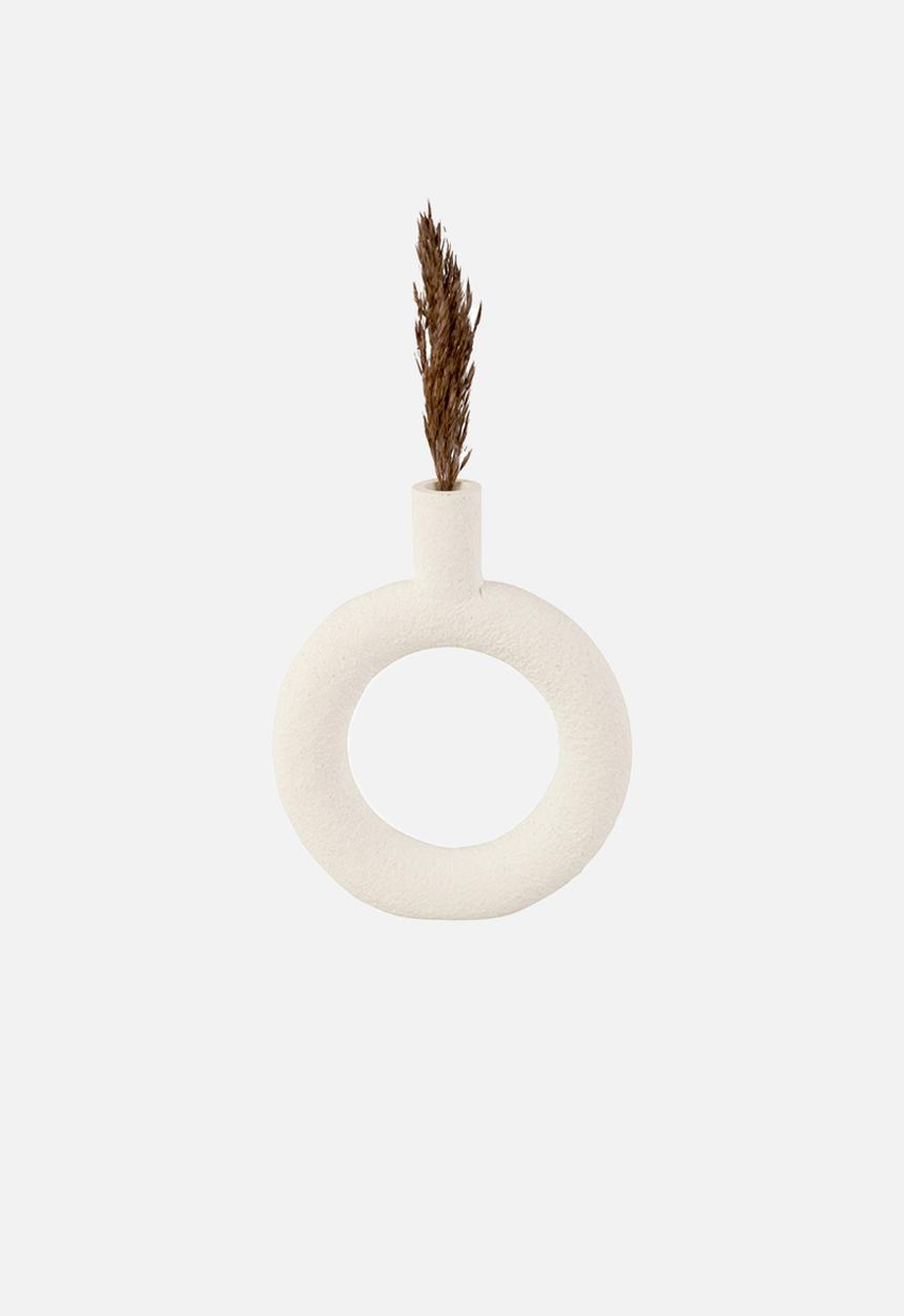 Present Time - Round vase ring - ivory