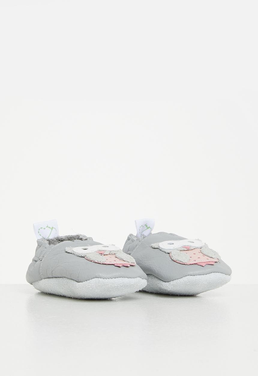 Pitta-Patta Shoes - Owl girls shoes - grey