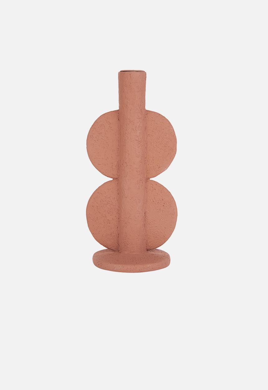 Present Time - Double bubble candle holder - terracotta
